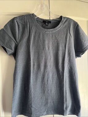 GAP Navy and Blue Thin Stripe Crew Tee